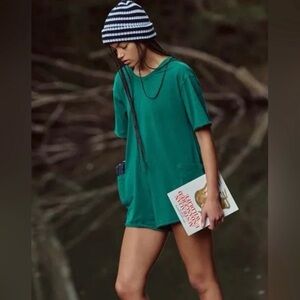 NWOT Free People Movement Hot Shot Tee Romper Sz Large